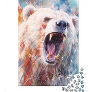Adults And Adolescents Jigsaw Puzzle Polar Bear Watercolors Puzzles for Adults & Teenager Family Game 1000pcs (75x50cm)