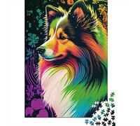 Adults And Adolescents Jigsaw Puzzle Shetland Sheepdog Color Puzzles for Adults & Teenager Family Game 1000pcs (38x26cm)