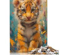 Adults And Adolescents Jigsaw Puzzle Smiling Baby Tiger Puzzles for Adults & Teenager Family Game 1000pcs (75x50cm)