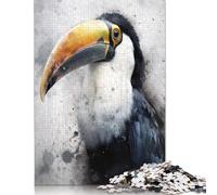 Adults And Adolescents Jigsaw Puzzle Toucan Beauty Watercolor Puzzles Jigsaw Puzzles for Adults Gifts 500pcs (52x38cm)