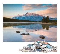 Adults And Adolescents Jigsaw Puzzle Two Jack Lake Banff Canada Puzzle Jigsaws for Adults for Home Decoration 500pcs (52x38cm)