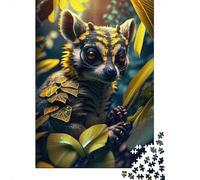 Adults And Adolescents Jigsaw Puzzle Yellow Striped Alien Lemur Puzzles for Adults & Teenager Family Game 1000pcs (38x26cm)