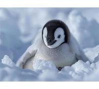 Adults and Beginners 5D Diamond Painting DIY Full Drill Kits Adorable Antarctica Penguins Pictures Cross Stitch Diamond Art Perfect For Gift and Home Wall Decor Square Drill 100x130cm AE2502