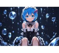 Adults and Beginners 5D Diamond Painting DIY Full Drill Kits Anime Cute Magical Girl Pictures Embroidery Cross Stitch Diamond Art Perfect for Gift and Home Wall Decor Round Drill 30x45cm C0807
