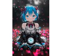 Adults and Beginners 5D Diamond Painting DIY Full Drill Kits Anime Cute Magical Girl Pictures Embroidery Cross Stitch Diamond Art Perfect for Gift and Home Wall Decor Round Drill 30x45cm C0045