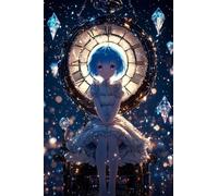 Adults and Beginners 5D Diamond Painting DIY Full Drill Kits Anime Cute Magical Girl Pictures Embroidery Cross Stitch Diamond Art Perfect for Gift and Home Wall Decor Round Drill 40x60cm C0043