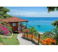 Adults and Beginners 5D Diamond Painting DIY Full Drill Kits Beach House Scenery Pictures Embroidery Cross Stitch Diamond Art Perfect for Gift and Home Wall Decor Round Drill 60x90cm C0826