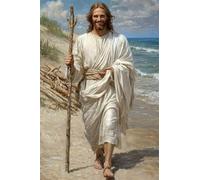 Adults and Beginners 5D Diamond Painting DIY Full Drill Kits Beach Jesus Pictures Rhinestone Crystal Embroidery Cross Stitch Diamond Art Perfect for Gift and Home Wall Decor Round Drill 60x90cm C0067