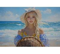 Adults and Beginners 5D Diamond Painting DIY Full Drill Kits Beautiful Elegant Lady Pictures Embroidery Cross Stitch Diamond Art Perfect for Gift and Home Wall Decor Round Drill 90x135cm C0950
