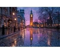 Adults and Beginners 5D Diamond Painting DIY Full Drill Kits Beautiful London Scenery Pictures Embroidery Cross Stitch Diamond Art Perfect for Gift and Home Wall Decor Round Drill 20x30cm C0698