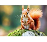 Adults and Beginners 5D Diamond Painting DIY Full Drill Kits Cute Happy Squirrel Pictures Embroidery Cross Stitch Diamond Art Perfect for Gift and Home Wall Decor Square Drill50x75cm C1764