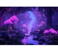 Adults and Beginners 5D Diamond Painting DIY Full Drill Kits Fantasy Mushroom Forest Pictures Embroidery Cross Stitch Diamond Art Perfect for Gift and Home Wall Decor Square Drill50x75cm C1816