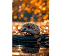 Adults and Beginners 5D Diamond Painting DIY Full Drill Kits Forest Hedgehog Stream Pictures Embroidery Cross Stitch Diamond Art Perfect for Gift and Home Wall Decor Square Drill 100x150cm B1712