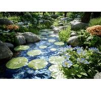 Adults and Beginners 5D Diamond Painting DIY Full Drill Kits Forest Stream Scenery Pictures Embroidery Cross Stitch Diamond Art Perfect for Gift and Home Wall Decor Square Drill60x90cm C1807