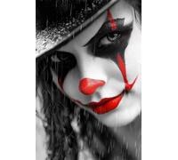 Adults and Beginners 5D Diamond Painting DIY Full Drill Kits Gothic Clown Girl Pictures Embroidery Cross Stitch Diamond Art Perfect for Gift and Home Wall Decor Square Drill 40x60cm B1737