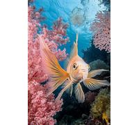 Adults and Beginners 5D Diamond Painting DIY Full Drill Kits Graceful Swimming Goldfish Pictures Embroidery Cross Stitch Diamond Art Perfect for Gift and Home Wall Decor Round Drill 80x120cm C1086