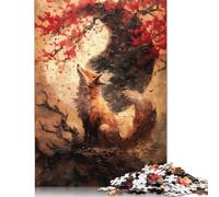 Adults And Teenagers Puzzle Cherry Fox Yin And Yang Puzzles for Teenagers Gifts for Adults 500pcs (52x38cm)