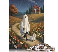 Adults And Teenagers Puzzle Ghost And Dog Walking On Path Puzzles for Teenagers Gifts for Adults 500pcs (52x38cm)