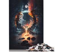 Adults And Teenagers Puzzle Sleeping Bunny Starry Night Wooden Puzzles for Adults Teenagers 14+ 500pcs (52x38cm)