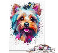 Adults And Teenagers Puzzle Yorkshire Terrier Colorful Wooden Puzzles for Adults Teenagers 14+ 1000pcs (75x50cm)