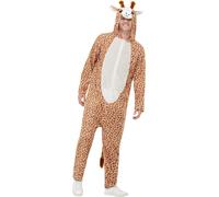 Adults Animal Costume Deluxe Hooded Jumpsuit Lion Giraffe Dinosaur Mens Ladies