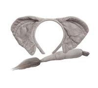 Adults Animal Ears & Tail (Adult) for Creature Nature Zoo Farm Fancy Dress Elephant