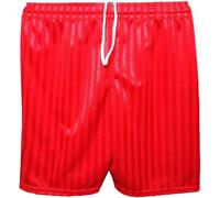 Adults Athletic Basketball Shorts - Kids Lightweight Workout Running Training Shadow Stripe Shorts with Elastic Waist & Drawstring, Football Knickers Red