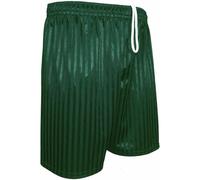 Adults Athletic Basketball Shorts - Kids Lightweight Workout Running Training Shadow Stripe Shorts with Elastic Waist & Drawstring, Football Knickers Bottle Green