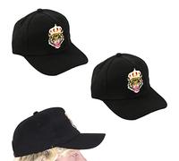 Adults Baseball Cap - Pack of 12 - Black Cap with Tiger Design on the Front - Adults Embroidered Baseball Cap Fancy Dress Accessory