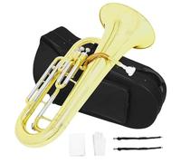 Adults Bb Euphonium Bb Flat Euphonium Musical Instrument 3 Key Vertical Baritone With Back Straps Gloves And Accessories