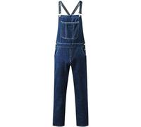 Adults Bib And Brace Dungarees Loungewear Overall DIY Work Wear Drill Dungarees Trousers Mens Womens Outdoor Casual Wear Long Jumpsuit Unisex Denim Romper Denim Blue Waist 32 Inches