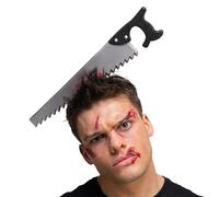 Adults Bloody Saw in the Head Horror Prop Zombie Joiner Headband