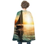 Adults Boat on The Ocean Printed Cape, Men Women Super Hero Costumes,Halloween Costumes