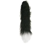 Adults Cat Tail Costume Accessory - Fluffy Jumbo Black Cat's Tail with White Tip - Mens Ladies Book Week World Book Day Fancy Dress Costume Accessory