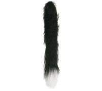 Adults Cat Tail Costume Accessory - Pack of 1 - Fluffy Black Cat's Tail with White Tip - Mens Ladies Book Week World Book Day Fancy Dress Costume Accessory