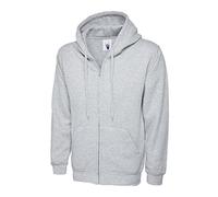 Uneek Adult Classic Full Zip Hooded Sweatshirt Taped Neck Comfortable Unisex Top