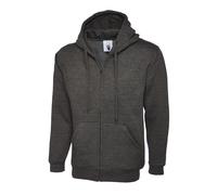 Adults Classic Full Zip Hooded Sweatshirt Unisex Workwear Pullover Zipped Jumper