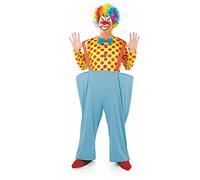 Adults Clown Costume Mens Novelty Funny Joker Fancy Dress Outfit, Circus Clown, L