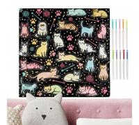 Adults Coloring Blankets - 145x120cm Washable, DIY Cute, Animal Coloring Blanket With Markers | Educational Play Textile For Home Decor Living Room Sofa Couch Bed Chair Office Farmhouse Hotel Dorm