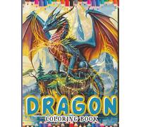 Adults coloring book. Great for teens, adults. 100 pages, 50 patterns. Single sided page makes perfect for markers, gel pens, color pencils. Gragon ... and creative. Stress relieving artwork.