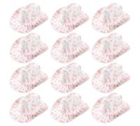 Adults Cow Print Cowboy Hat - Pack of 12 - White Felt Cowboy Hat with Pink Cow Pattern - Adults Western Cowboy Y2K Fancy Dress Costume Accessory