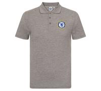 Adults Crest Polo Shirt Chelsea FC Grey XXL