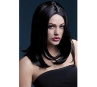 Adults Deluxe Fever Sophia Long Layered Wig Professional Fancy Dress Black