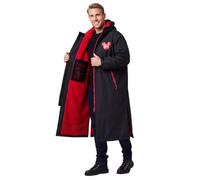 Adults Disney Mickey and Minnie Mouse Oversized Changing Robe Fleece Jacket | Showerproof & Wind-Resistant Hooded Outdoor Coat, Long Sleeves with Two-Way Zip - Swimming, Surfing, Camping, Beach