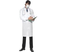 Adults Doctor Surgeon Hospital Costume Mens Fancy Dress Outfit Occupation