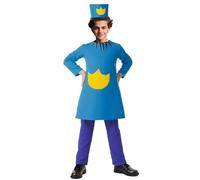 Adults Dog Hero Costume Set - Blue Top, Pants & Hat, Boys Dog-Headed Sheriff Book Character Costume, World Book Day Costumes for Adult Men