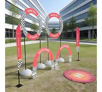 Adults Drone Racing Track for League Competitions, Drone Helicopter Course with Base, Drone Obstacle Course Gates Kit, DIY Quadcopter FPV Racing Drone Training Set for 8-12 Kids B