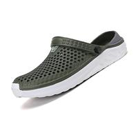 Adults EVA Slip On Clog Sandal,Mens Lightweight EVA Beach Clogs Summer Breathable Kitchen Garden Hospital Nurse Pool Water Shoe Mules Sandals Green