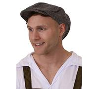 Adults Flat Cap Newsboy HAT Gangster Fancy Dress Halloween (Black)