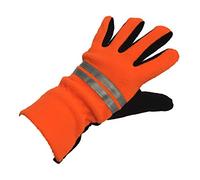 Adults Fleece Hi-Vis 3M Reflective Fleece Gripper Gloves by ProClimate (Orange)